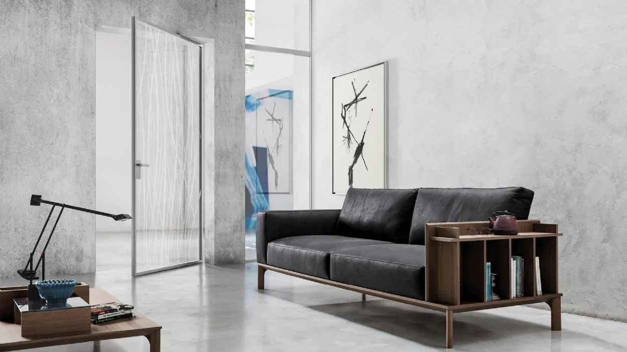 porta a bilico trasparente